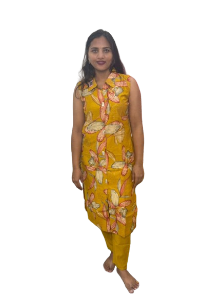 Vatican Silk 2-Piece Casual Wear Dress β Collar Design