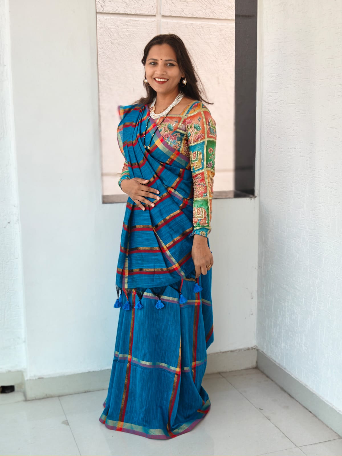 Soft Cotton Saree with Elegant Zari Line Detailing