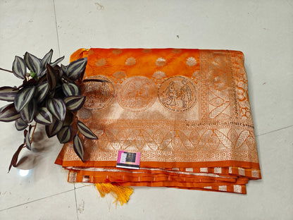 Banarasi Weaving Silk Saree with Stone Work & All-Over Buttis 👑