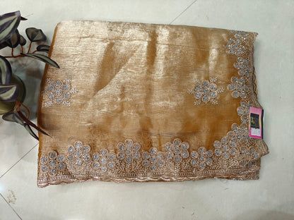Fendy Chiffon Saree with Stone Work