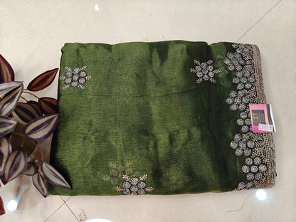 Fendy Chiffon Saree with Stone Work