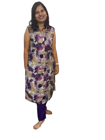 Vatican Silk 2-Piece Casual Wear Dress — Collar Design