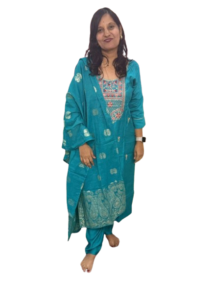 Vatican Silk 3-Piece Dress Set — Embroidered York & Pocket Pants