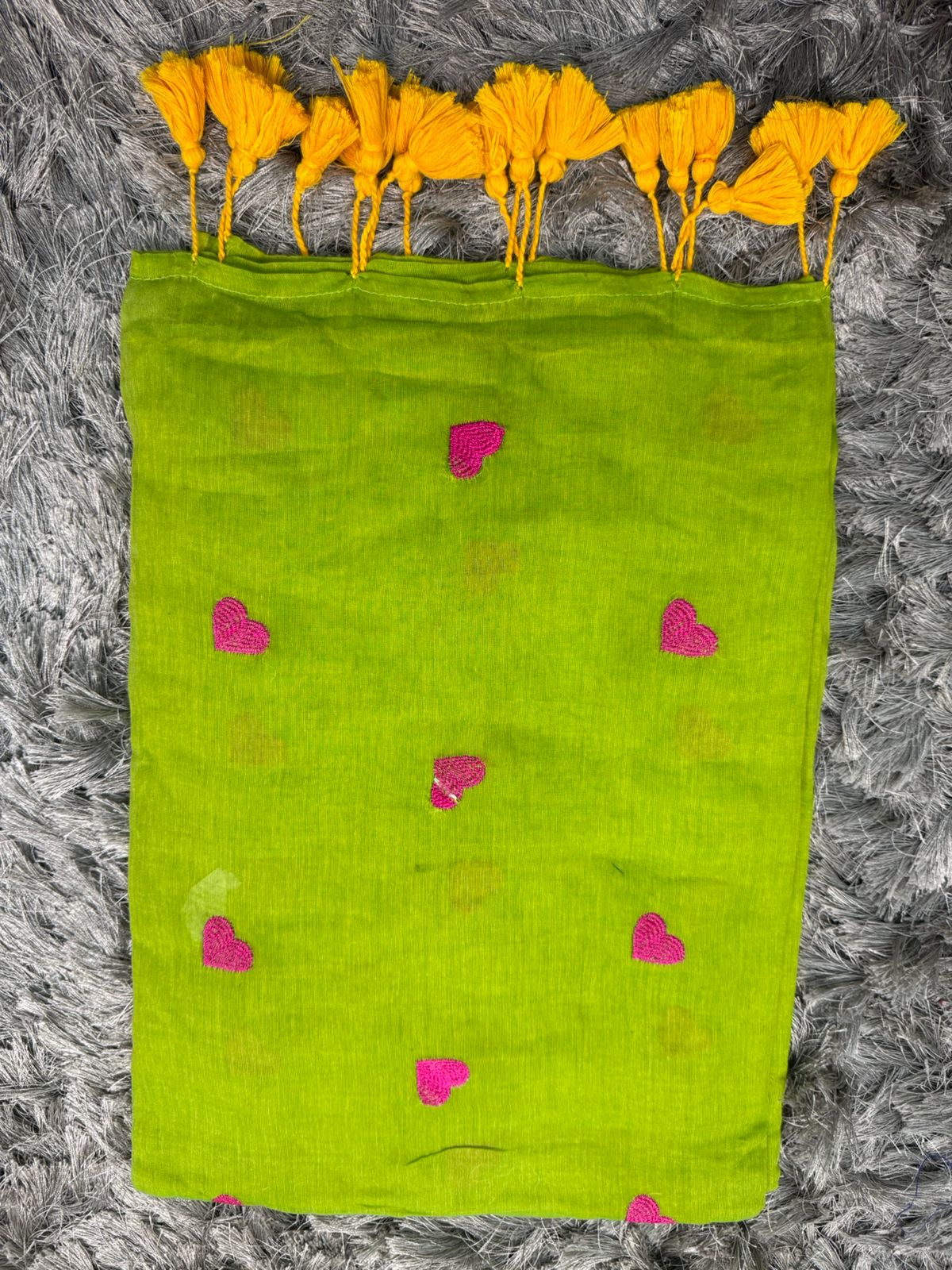 🌿 Love Buti Embroidered Mul Cotton Saree — With Blouse