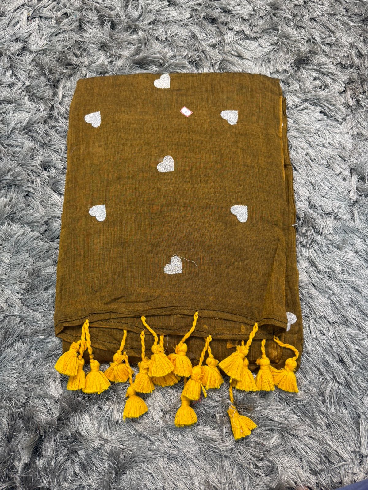 🌿 Love Buti Embroidered Mul Cotton Saree — With Blouse