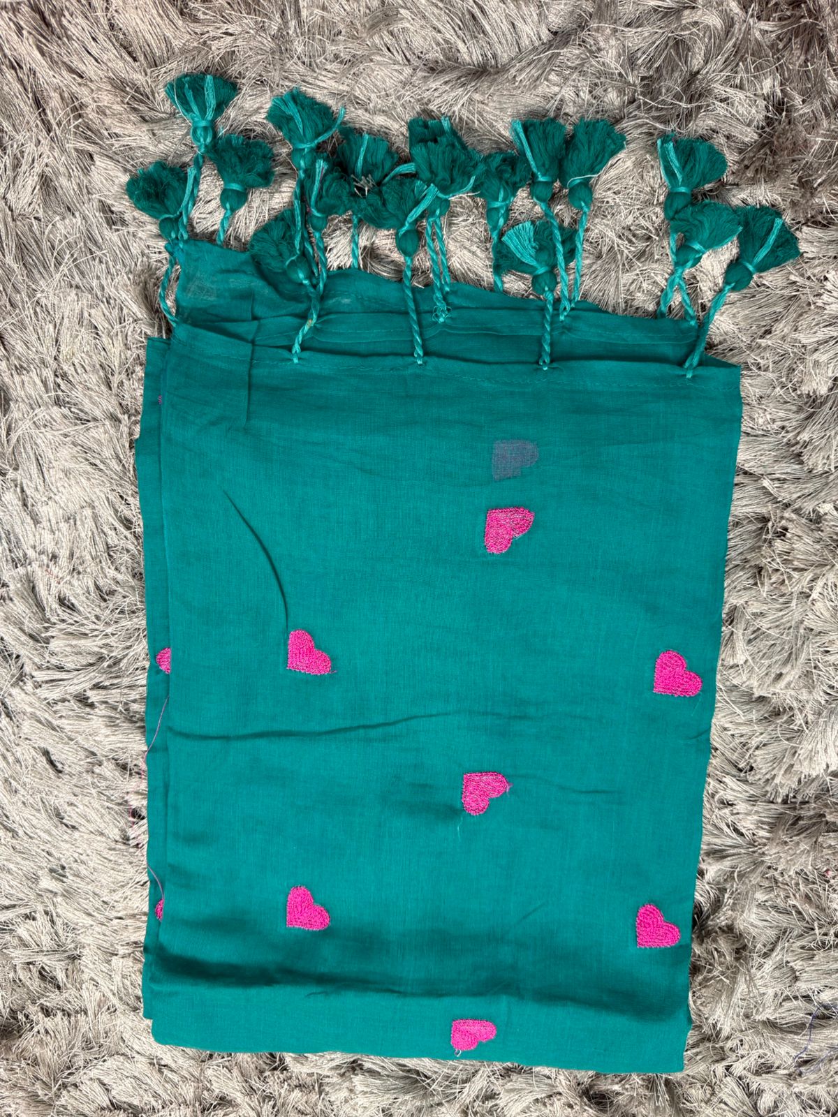 🌿 Love Buti Embroidered Mul Cotton Saree — With Blouse