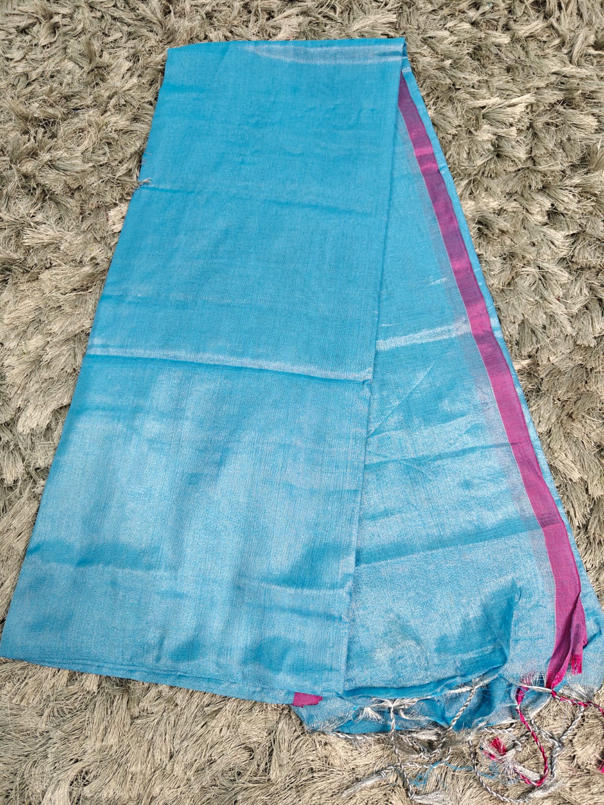 Khadi Tissue Saree with Running Blouse