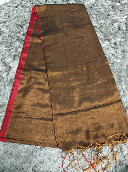 Khadi Tissue Saree with Running Blouse