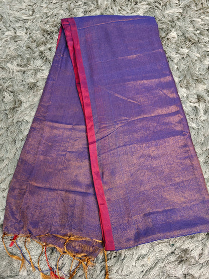 Khadi Tissue Saree with Running Blouse