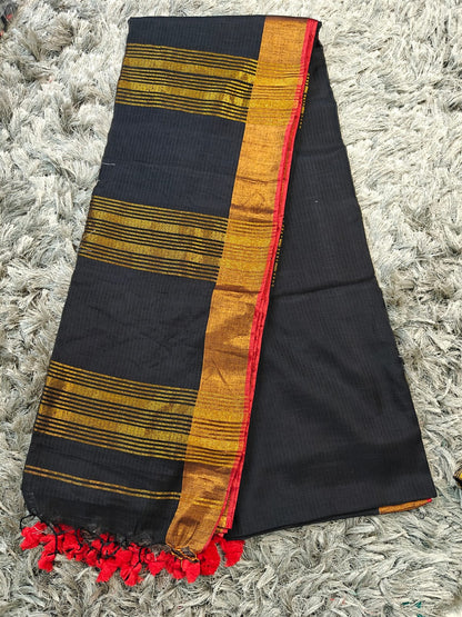 Classic Kota Cotton Silk Saree with Statement Tassels
