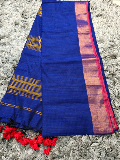 Classic Kota Cotton Silk Saree with Statement Tassels